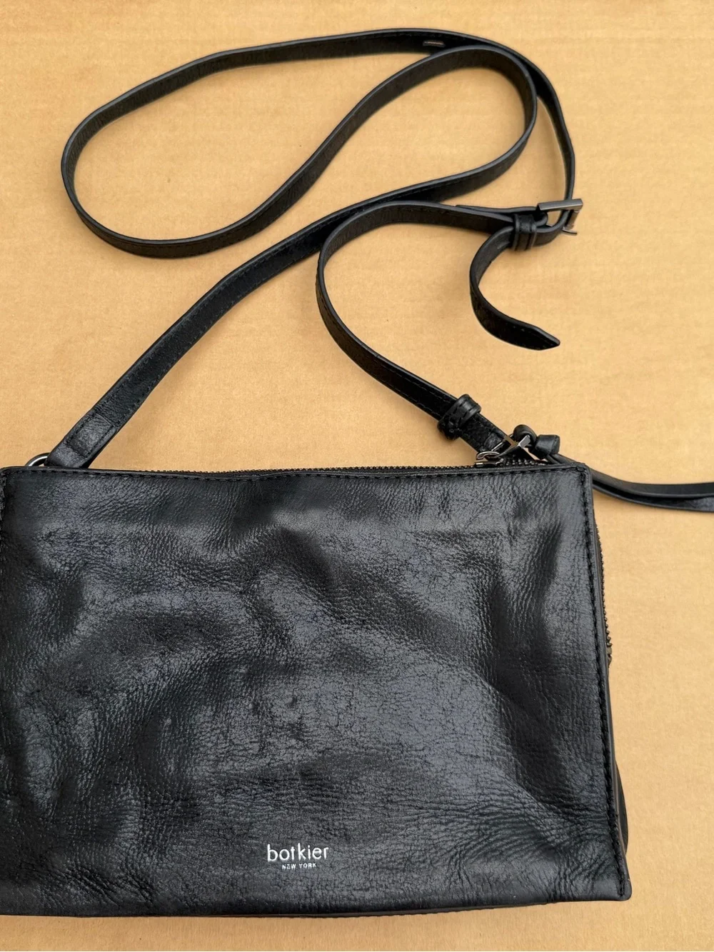 Botkier New York Black Leather Crossbody Bag Studded Y2K